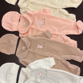 Комбез + шапка вілюр дівчинка 56477